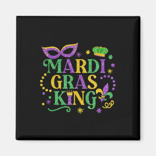 Imã Mardi Gras King Fun Parade Mardi Gras Carnaval Cos