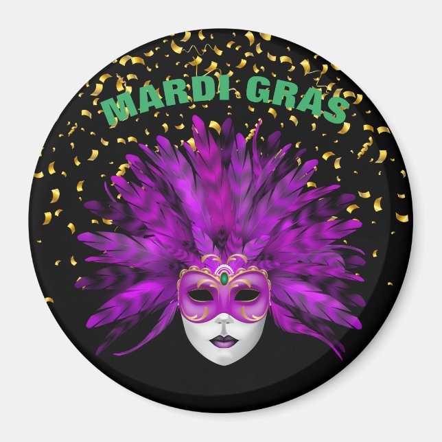 Imã Mardi Gras Magnet (Frente)