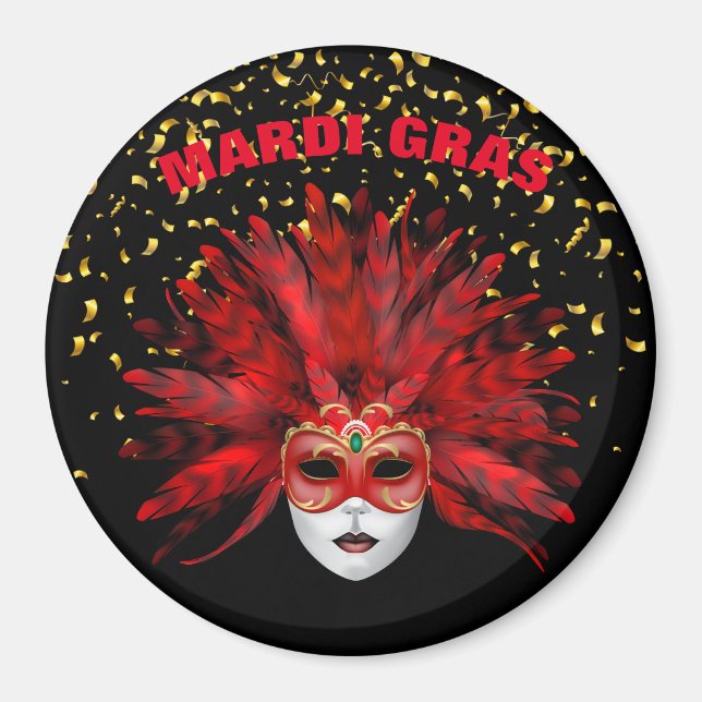 Imã Mardi Gras Magnet (Frente)