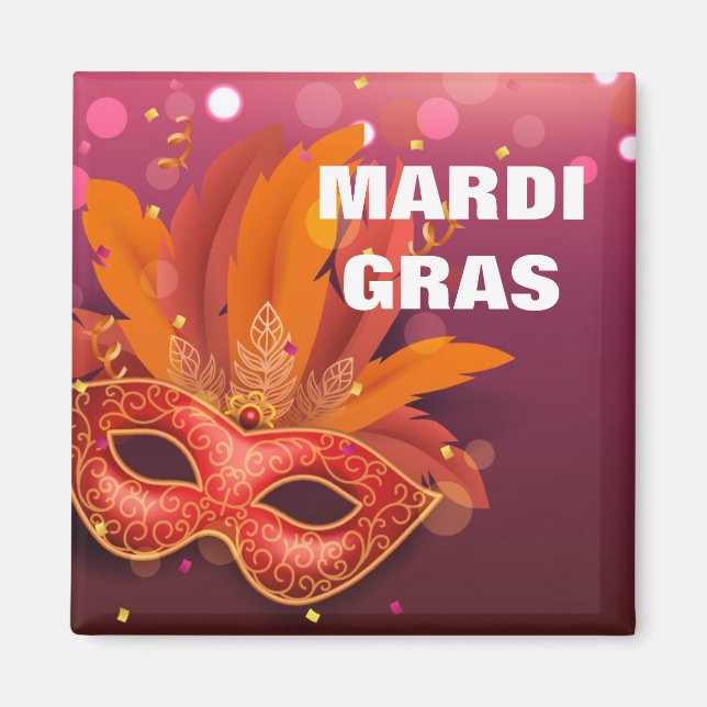 Imã Mardi Gras Magnet (Frente)