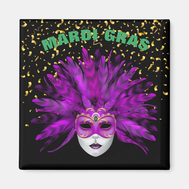 Imã Mardi Gras Magnet (Frente)