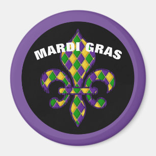 Imã Mardi Gras Magnet