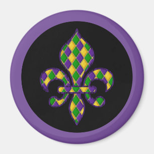 Imã Mardi Gras Magnet