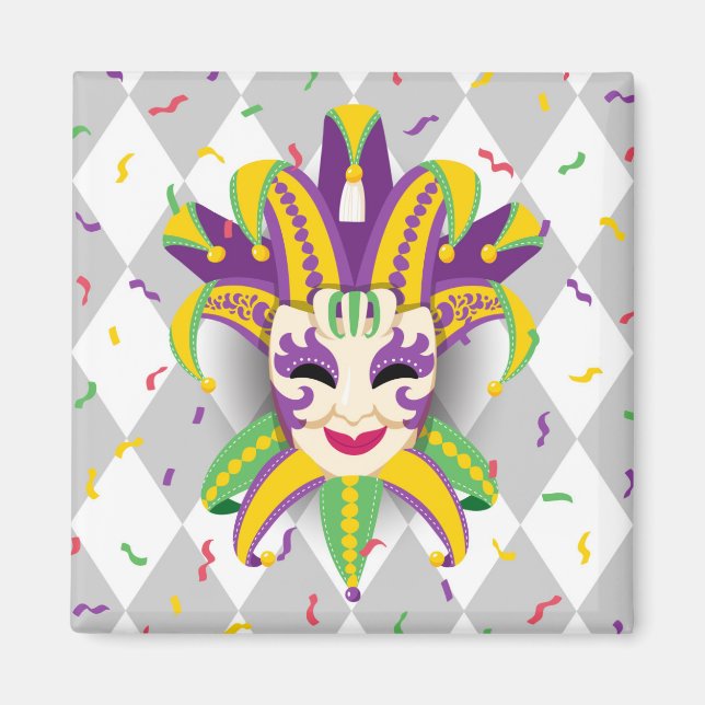 Imã Mardi Gras Magnet (Frente)