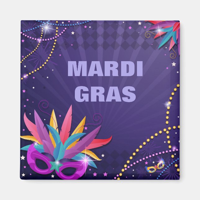 Imã Mardi Gras Magnet (Frente)