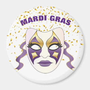 Imã Mardi Gras Magnet