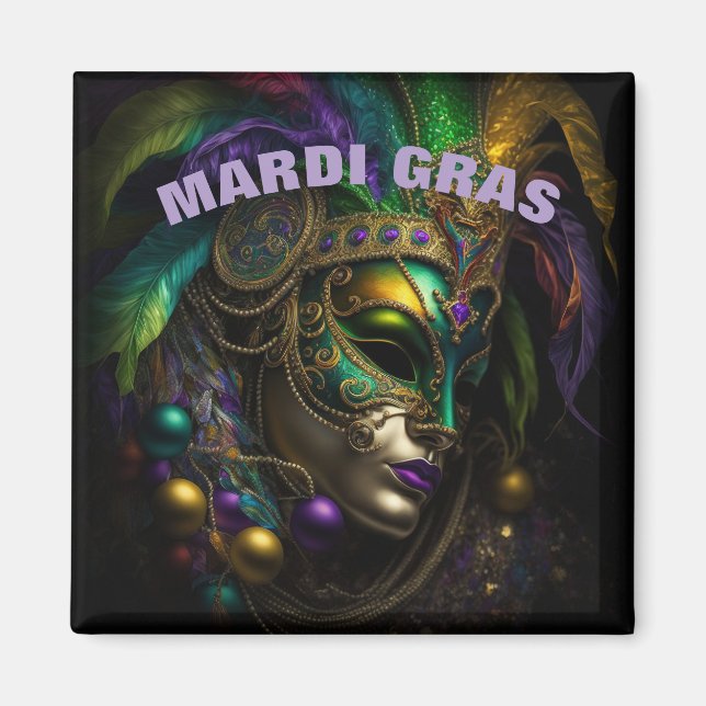 Imã Mardi Gras Magnet (Frente)