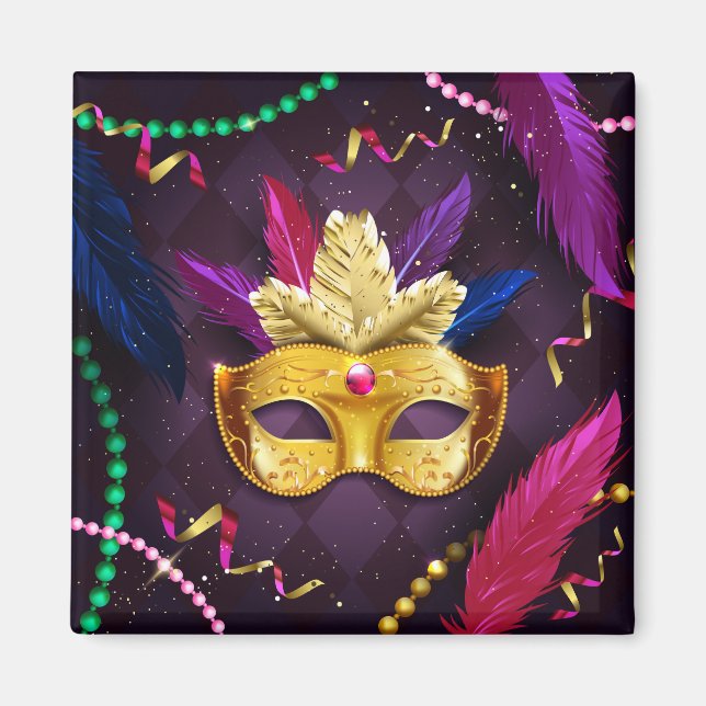 Imã Mardi Gras Magnet (Frente)