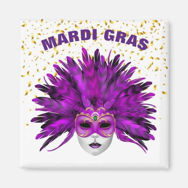 Imã Mardi Gras Magnet (Frente)