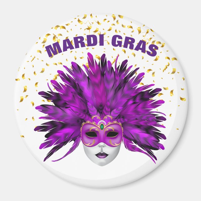 Imã Mardi Gras Magnet (Frente)
