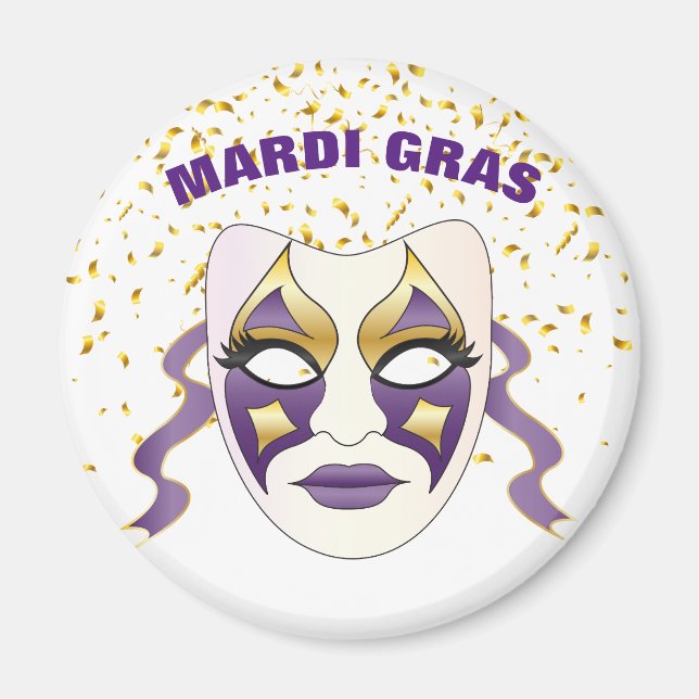 Imã Mardi Gras Magnet (Frente)