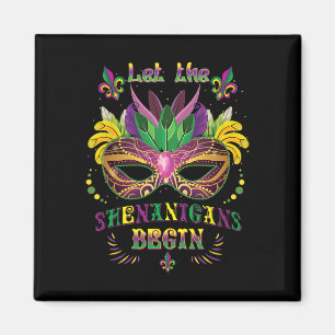 Imã Mardi Gras Mask Costume Que Os Shenanigans Comecem