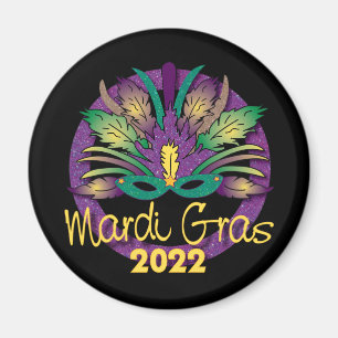 Imã Mardi Gras Mask Magnet - 2022
