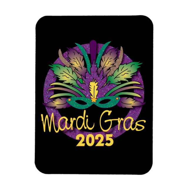 Ímã Mardi Gras Mask Magnet - 2025 (Vertical)