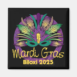 Imã Mardi Gras Mask Magnet - 2025 - Biloxi, MS