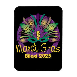 Ímã Mardi Gras Mask Magnet - 2025 - Biloxi, MS