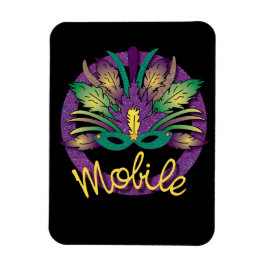Ímã Mardi Gras Mask Magnet - Mobile, AL