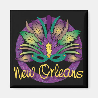 Imã Mardi Gras Mask Magnet - Nova Orleans, LA