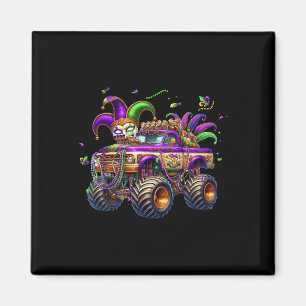 Imã Mardi Gras Monster Truck Kids Toddlers New Orleans