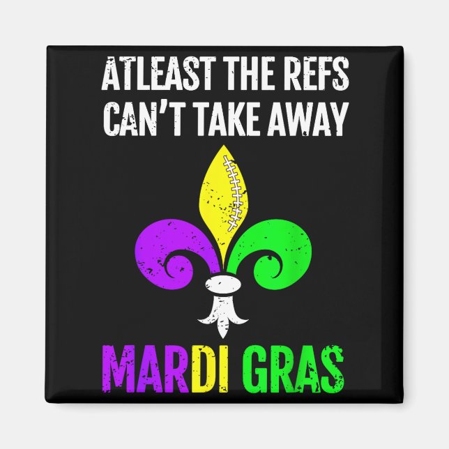 Imã Mardi Gras New Orleans Funny Football Gift  (Frente)