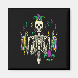Imã Mardi Gras Rocker Skeleton Rock Outfit Men Boys Ki