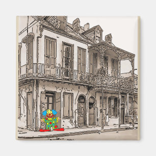 Imã Mardi Gras sobre Ruas Desejos