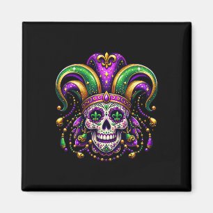 Imã Mardi Gras Sugar Skull Outfit Costume Men Mulheres