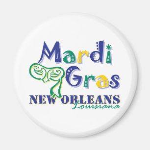 Imã Mardi Gras Tri Mask