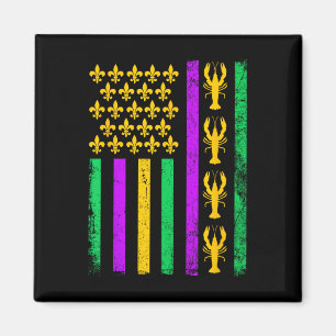 Imã Mardi Gras Usa Flag Fish Men Women Ki