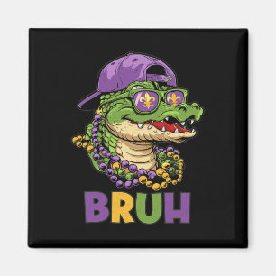 Imã Mardigator Alligator Bruh Mardi Gras Costume Teens