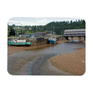 Ímã Maré baixa na Baía de Fundy em St. Martins, New