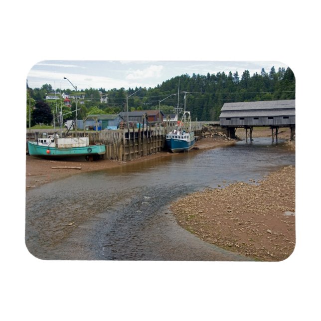 Ímã Maré baixa na Baía de Fundy em St. Martins, New (Horizontal)