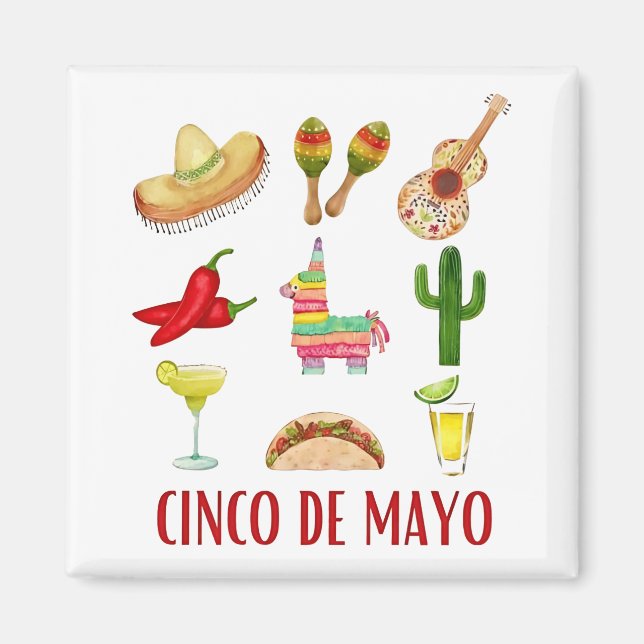 Imã Margarita E Arco Coquette Cinco De Mayo (Frente)