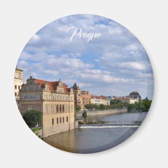 Imã Margem do rio de Praga, República Tcheca, viagem (Frente)