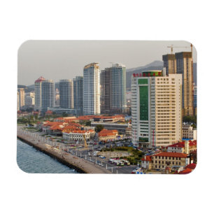 Ímã Marginal com a silhueta da cidade de Yantai, Shand