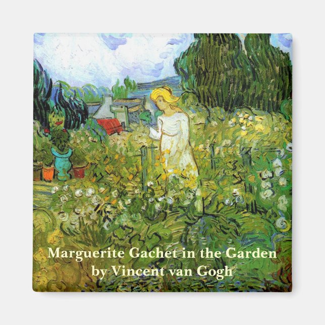Imã Marguerite Gachet em Jardim por Vincent van Gogh (Frente)
