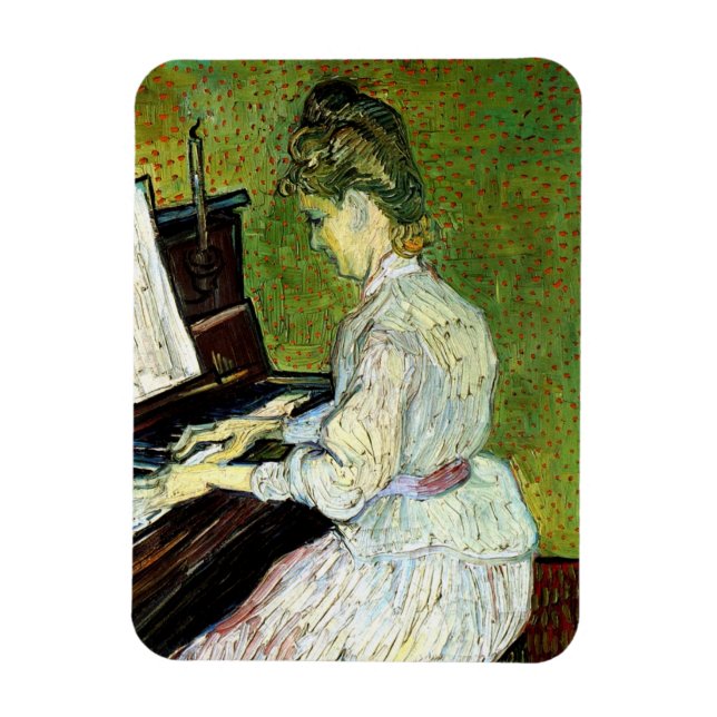 Ímã Marguerite Gachet no Piano por Vincent van Gogh (Vertical)