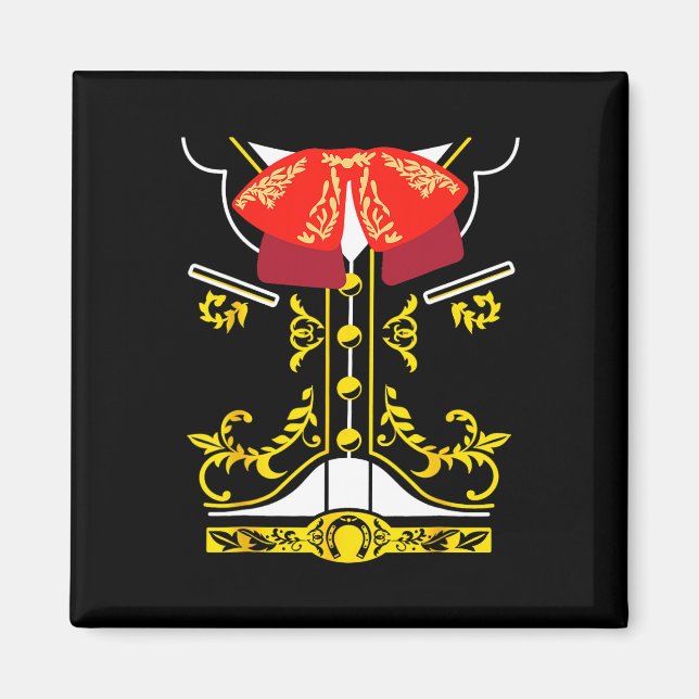 Imã Mariachi Tee Charro Cinco De Mayo Hallowee (Frente)