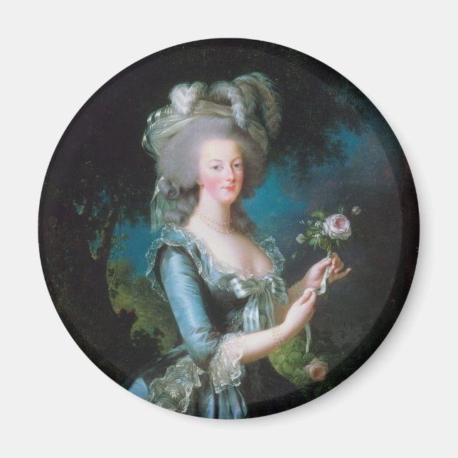Imã Marie-Antoinette com a Rosa de Elisabeth Lebrun (Frente)