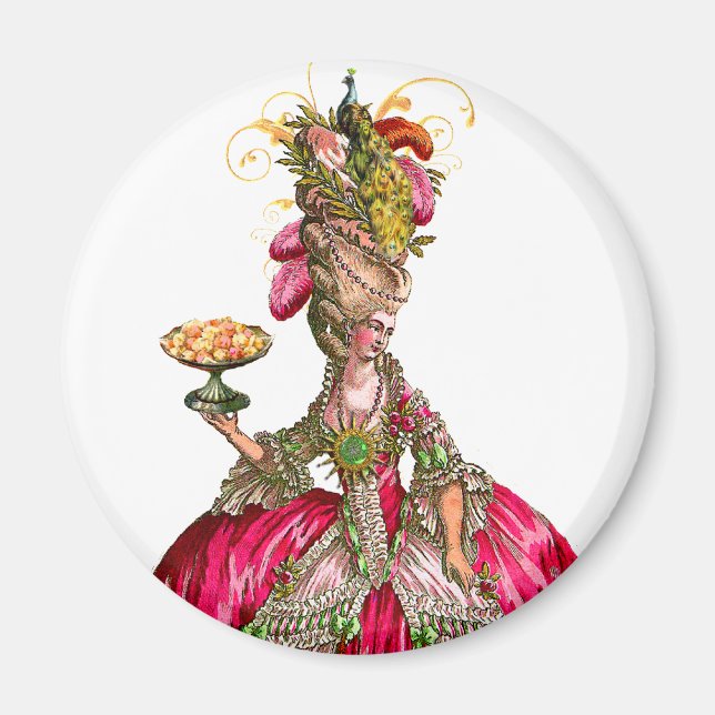 Imã Marie Antoinette e Peacock Magnet (Frente)