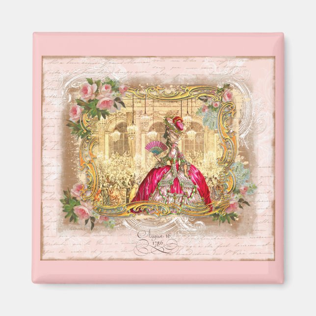 Imã Marie Antoinette Versailles Partido Rosa (Frente)