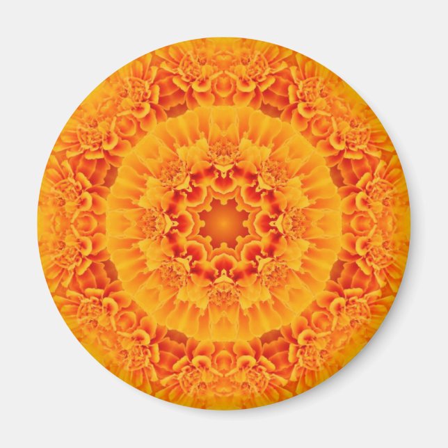 Imã Marigold Mandala (Frente)