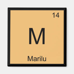Imã Marilu Name Chemistry Elemento Mesa Periódica