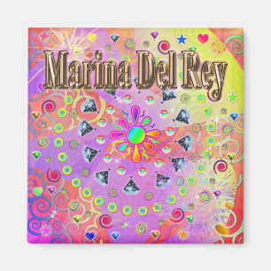 Imã Marina Del Rey Ouro Magnet