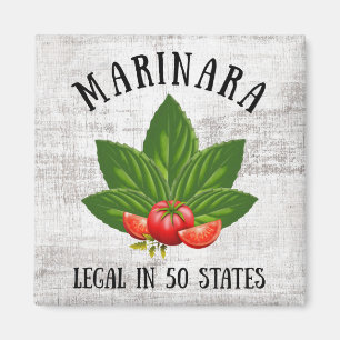 Imã Marinara Legal em 50 Estados Basil e Tomates