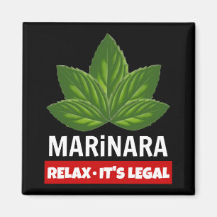 Imã Marinara relaxa-o é humor legal da comida das