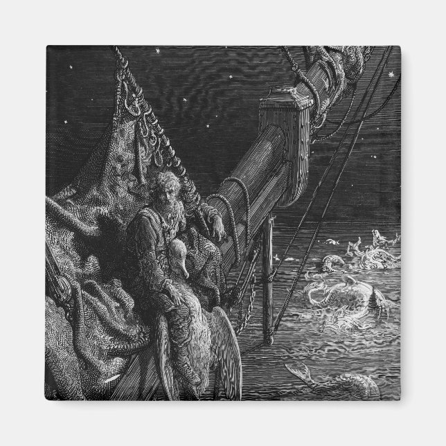 Imã Mariner olha as serpentes no oceano (Frente)