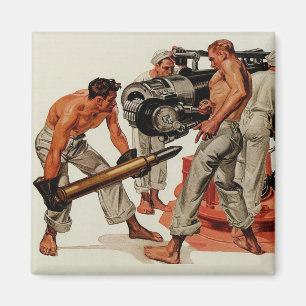 Imã Marinheiro Caça Carregando a Grande Arma