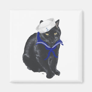 Imã Marinheiro Gato Preto