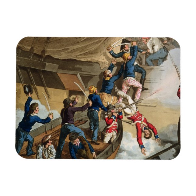 Ímã Marinheiros britânicos embarcando num homem de gue (Horizontal)